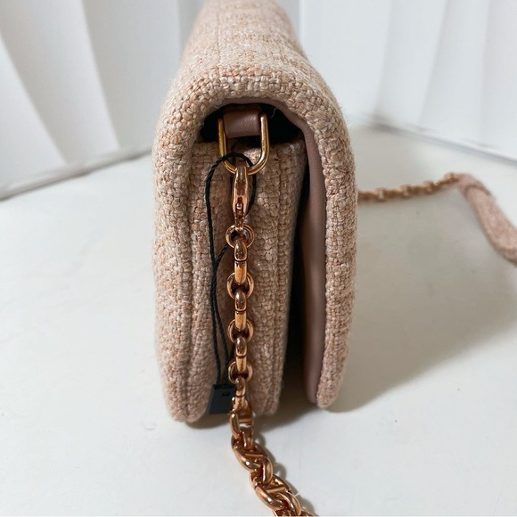 Dior Caro Quilted Tweed WOC Crossbody Bag in Blush - Picture 5 of 12